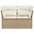 Produktbild 4 för Trädgårdssoffa 2-sits med dynor konstrotting beige