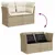 Produktbild 7 för Trädgårdssoffa 2-sits med dynor konstrotting beige