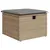 Produktbild 2 för Trädgårdspall med dyna beige 55x55x37 cm konstrotting