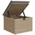 Produktbild 9 för Trädgårdspall med dyna beige 55x55x37 cm konstrotting