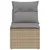 Produktbild 4 för Soffa utan armstöd för trädgården med dynor beige konstrotting