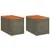 Produktbild 2 för Trädgårdsbord 2 st grå 55x34x37cm konstrotting massivt trä