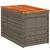Produktbild 5 för Trädgårdsbord 2 st grå 55x34x37cm konstrotting massivt trä