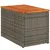 Produktbild 8 för Trädgårdsbord 2 st grå 55x34x37cm konstrotting massivt trä