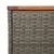 Produktbild 9 för Trädgårdsbord 2 st grå 55x34x37cm konstrotting massivt trä