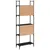 Produktbild 7 för Bokhylla 5 hyllplan svart 60,5x24x166,5 cm konstruerat trä