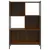 Produktbild 5 för Bokhylla brun ek 72x28x109 cm konstruerat trä