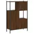 Produktbild 7 för Bokhylla brun ek 72x28x109 cm konstruerat trä