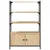 Produktbild 6 för Bokhylla 3 hyllplan sonoma-ek 70x30x109,5 cm konstruerat trä