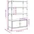Produktbild 11 för Bokhylla 3 hyllplan rökfärgad ek 70x30x109,5 cm konstruerat trä