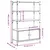 Produktbild 11 för Bokhylla 3 hyllplan brun ek 70x30x109,5 cm konstruerat trä