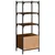 Produktbild 8 för Bokhylla 3 hyllplan brun ek 41x30x109,5 cm konstruerat trä