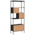 Produktbild 7 för Bokhylla 5 hyllplan svart 76x33x188,5 cm konstruerat trä