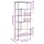Produktbild 11 för Bokhylla 5 hyllplan svart 76x33x188,5 cm konstruerat trä