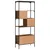 Produktbild 7 för Bokhylla 5 hyllplan rökfärgad ek 76x33x188,5 cm konstruerat trä