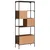 Produktbild 7 för Bokhylla 5 hyllplan brun ek 76x33x188,5 cm konstruerat trä