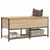 Produktbild 4 för Förvaringsbänk sonoma-ek 100x42,5x47 cm konstruerat trä