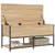 Produktbild 5 för Förvaringsbänk sonoma-ek 100x42,5x47 cm konstruerat trä