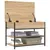 Produktbild 5 för Skobänk sonoma-ek 70x42,5x50 cm konstruerat trä