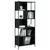 Produktbild 4 för Bokhylla svart 72x28x172 cm konstruerat trä