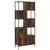 Produktbild 7 för Bokhylla rökfärgad ek 72x28x172 cm konstruerat trä