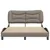 Produktbild 4 för Sängram med huvudgavel taupe 140x190 cm tyg