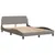 Produktbild 7 för Sängram med huvudgavel taupe 140x190 cm tyg