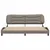 Produktbild 4 för Sängram med huvudgavel taupe 200x200 cm tyg