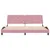 Produktbild 5 för Sängram med huvudgavel rosa 200x200 cm sammet