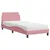 Produktbild 2 för Säng med madrass rosa 80x200 cm sammet