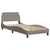 Produktbild 4 för Säng med madrass taupe 90x200 cm tyg