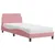 Produktbild 2 för Säng med madrass rosa 90x200 cm sammet