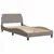 Produktbild 4 för Säng med madrass taupe 100x200 cm tyg