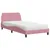 Produktbild 2 för Säng med madrass rosa 100x200 cm sammet