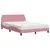 Produktbild 2 för Säng med madrass rosa 140x190 cm sammet