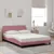 Produktbild 3 för Säng med madrass rosa 140x190 cm sammet