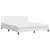 Produktbild 2 för Säng med madrass vit 180x200 cm konstläder