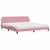 Produktbild 2 för Säng med madrass rosa 200x200 cm sammet