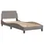 Produktbild 4 för Säng med madrass taupe 90x190 cm tyg