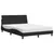 Produktbild 2 för Säng med madrass svart 140x190 cm sammet