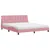 Produktbild 2 för Säng med madrass rosa 180x200 cm sammet