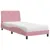 Produktbild 2 för Säng med madrass rosa 80x200 cm sammet