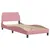 Produktbild 4 för Säng med madrass rosa 90x190 cm sammet