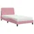 Produktbild 2 för Säng med madrass rosa 100x200 cm sammet