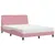 Produktbild 2 för Säng med madrass rosa 120x200 cm sammet