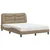 Produktbild 2 för Säng med madrass cappuccino 140x190 cm konstläder