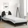 Säng med madrass svart och vit 90x200 cm konstläder