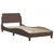 Produktbild 4 för Säng med madrass brun 90x190 cm konstläder