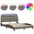 Produktbild 2 för Sängram med LED-belysning taupe 140x190 cm tyg