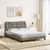 Produktbild 4 för Sängram med LED-belysning taupe 140x190 cm tyg